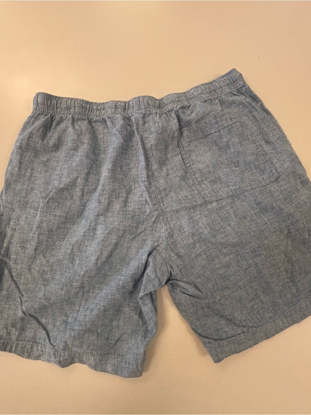 Cubavera Men's Light Blue Elastic-Waist Linen cottonShorts